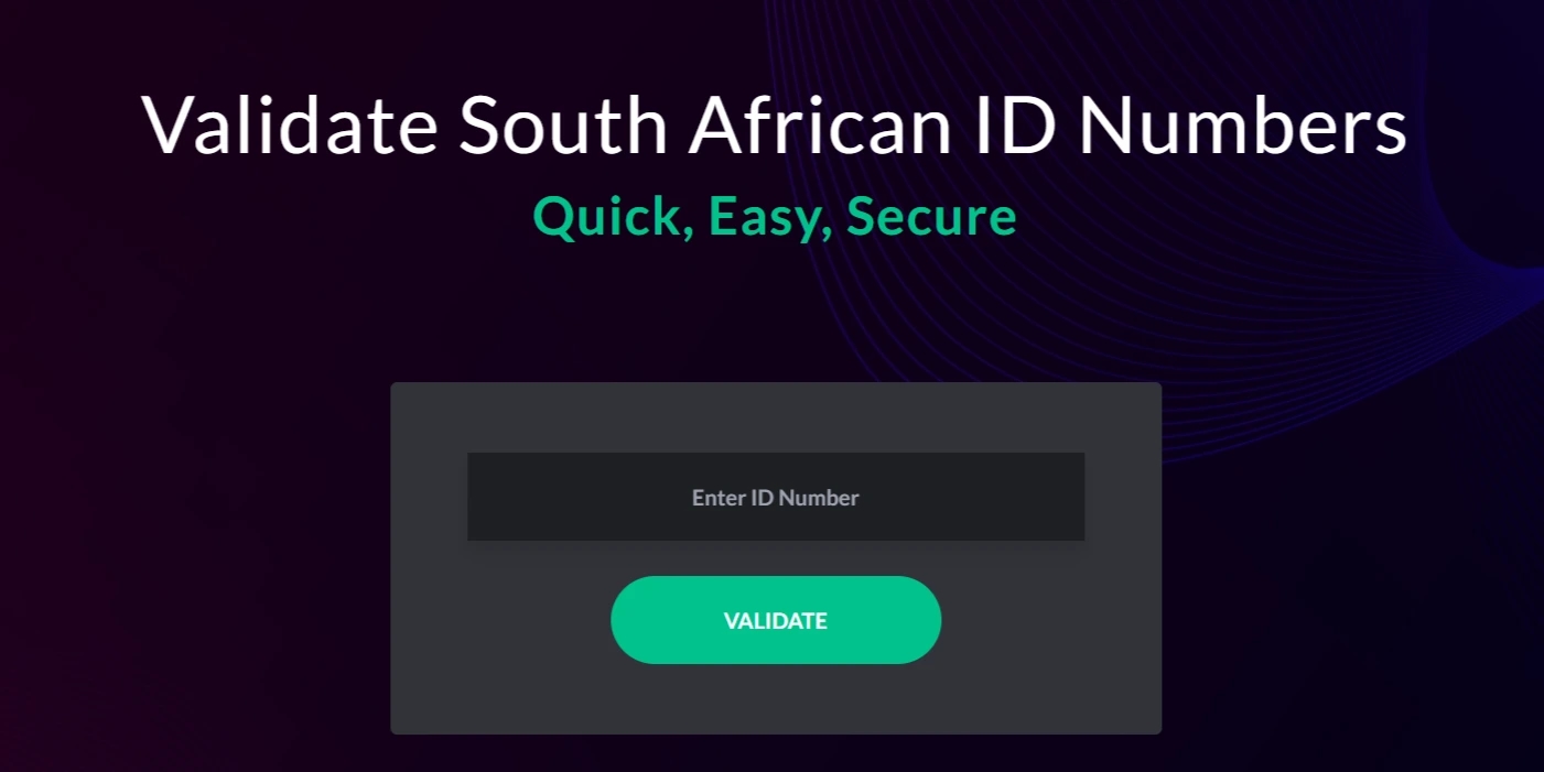SA ID Validator